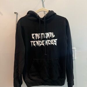 Reformation Black Hoodie with White Graphic